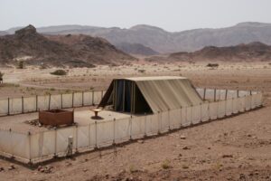 Model of the tabernacle in Timna Valley Park, Israel